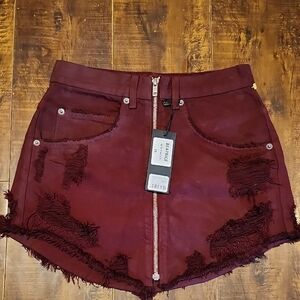Carmar Wine Red Mini Skirt